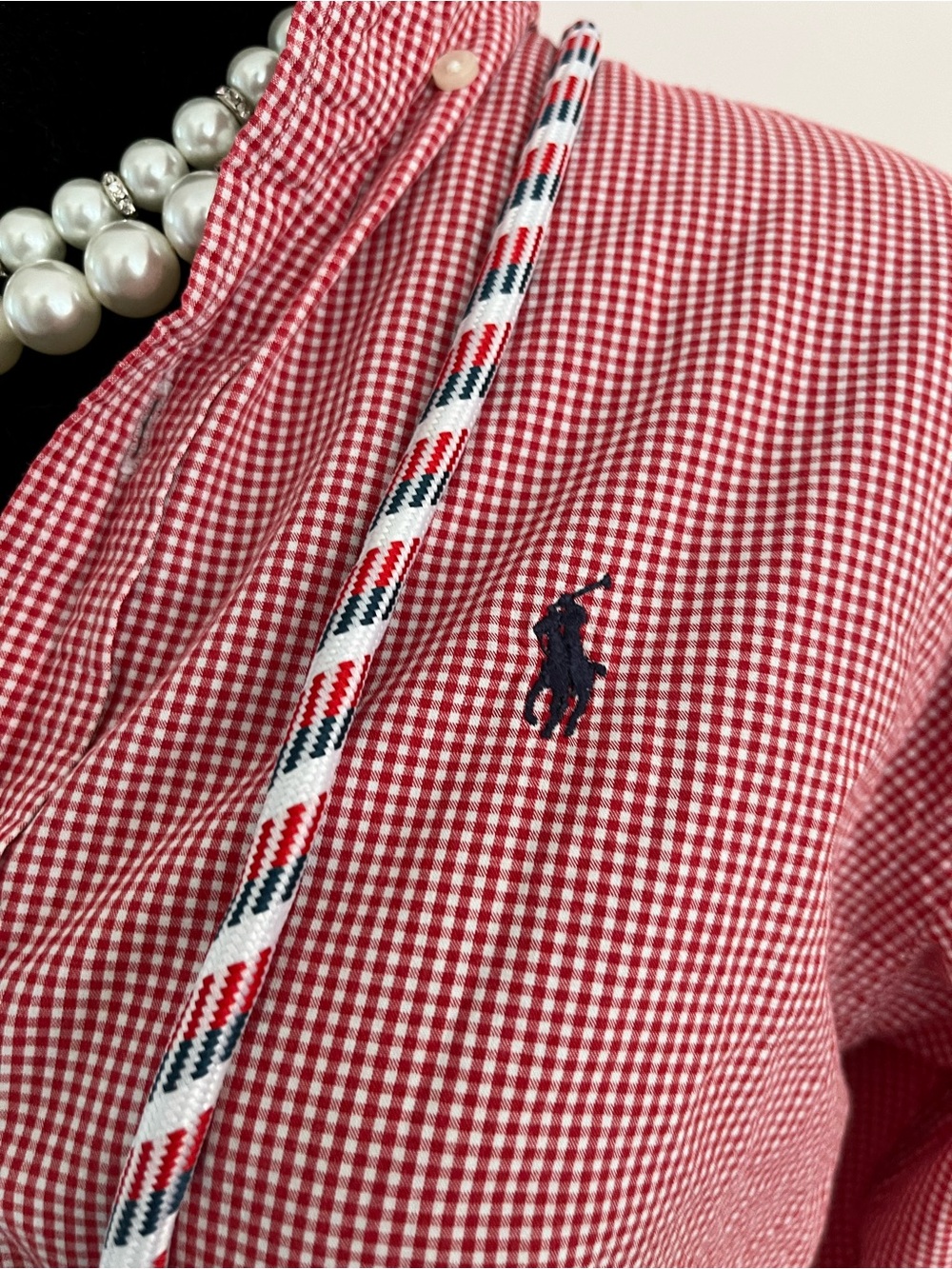 Ralph Lauren Red Gingham Button-Down Shirt - Picture 4 of 9